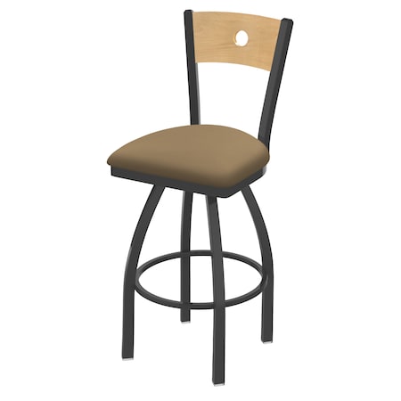 Holland Bar Stool Co 30" Swivel Counter Stool, Bronze Finish, Nat Back, Canter Sand Seat 83030PWNatMplB013